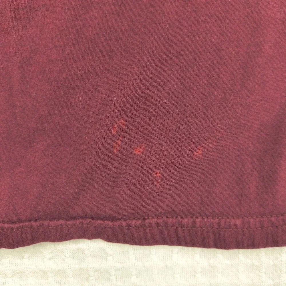 Adidas Amplifier Tee Mens 2XL Maroon Burgundy Short Sleeve Graphic Logo T-Shirt‎